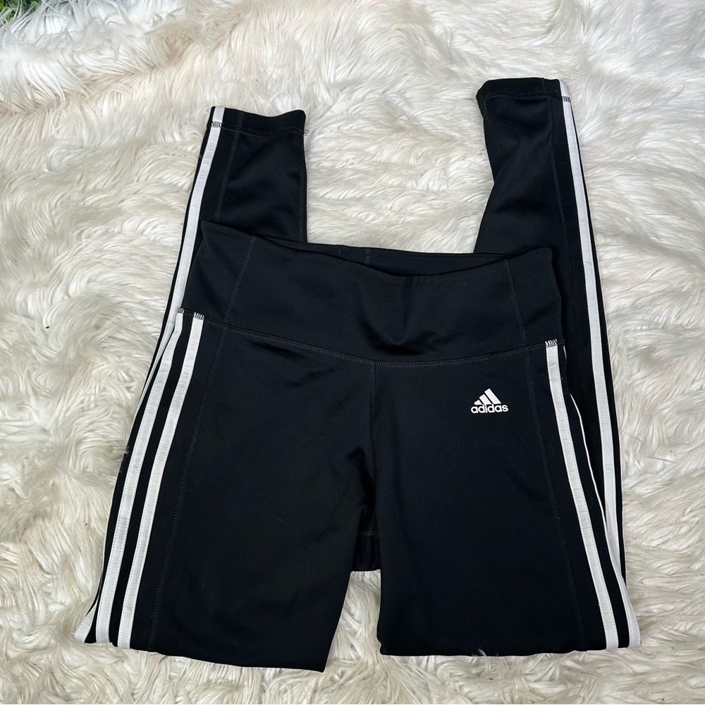 NWOT Adidas woman’s Black three stripes‎ Climalite Leggings